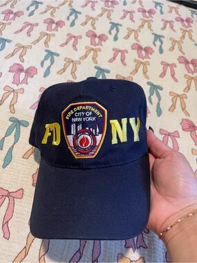 Navy Embroidered FDNY Patch Baseball Cap